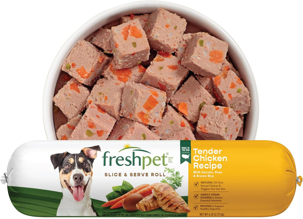 Fresh Dog Food, Slice & Serve Roll, Tender Chicken Recipe, 6 lb.