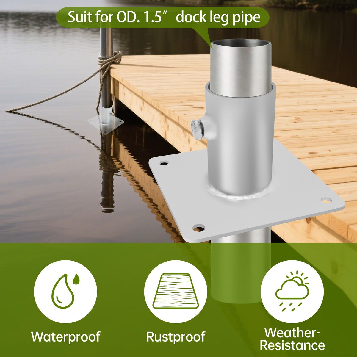 Dock Hardware Brackets, Dock Base Plate for Floating Dock