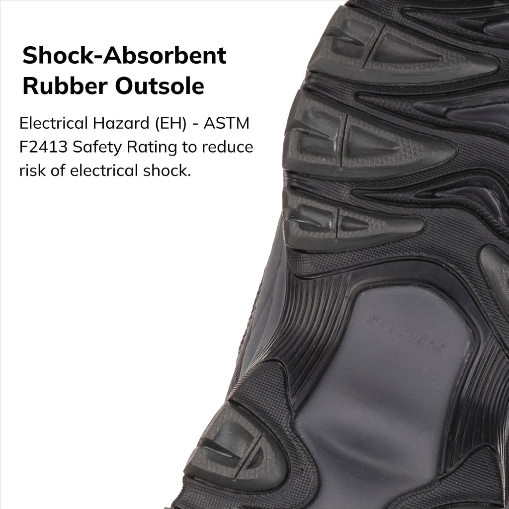Men's Cankton Steel Toe Construction Shoe - Electrical Hazard Rated, Memory Foam | Walking, Slip-ins, Max Cushioning