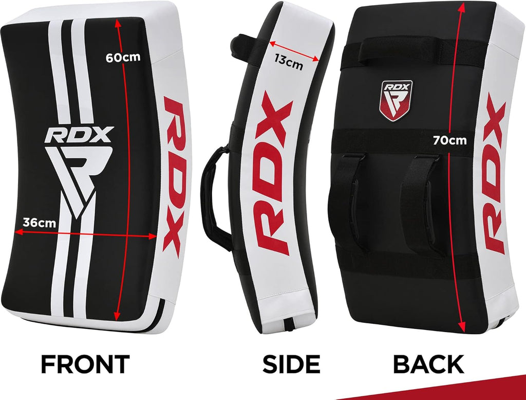 Kick Shield Muay Thai Kickboxing, Heavy Curved Kicking Striking Body Pad, Punching Foot Target MMA Boxing Training, 3
