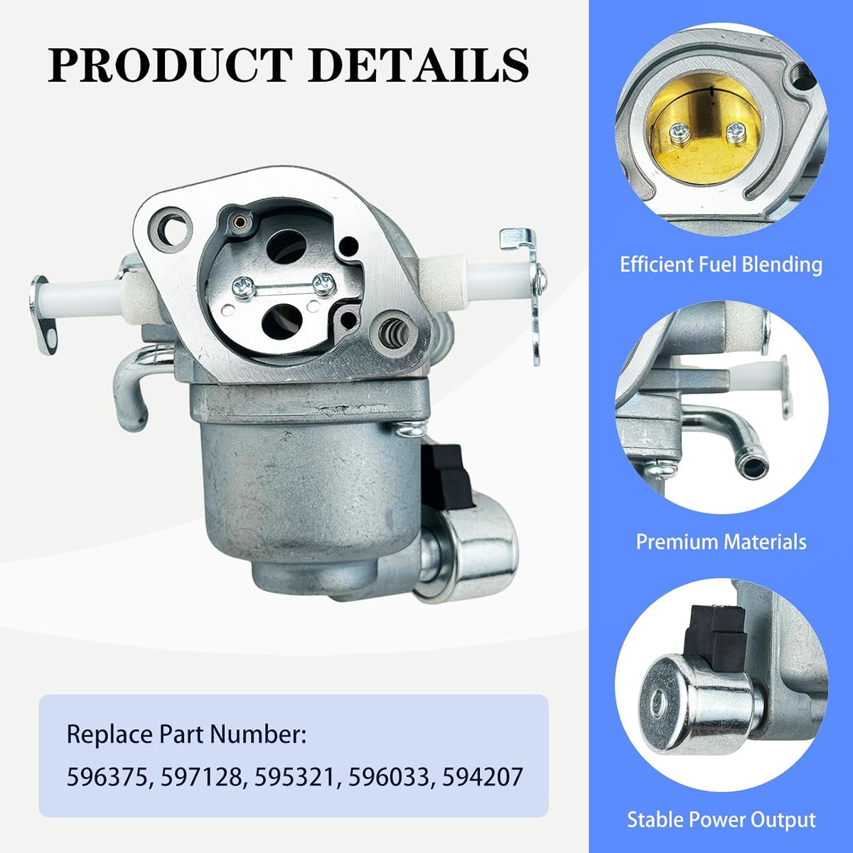 PC12155 Carburetor Kit for John Deere D125 D130 D140 E120 E130 E140 E150