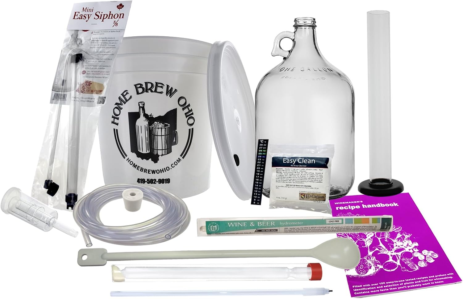 15 Piece One Gallon Wine Making Equipment Kit