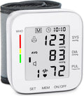 Wrist Blood Pressure Monitor Large LCD Display BP Machine Adjustable Cuff 5.31-7.68 inch Automatic 99x2 Sets Memory