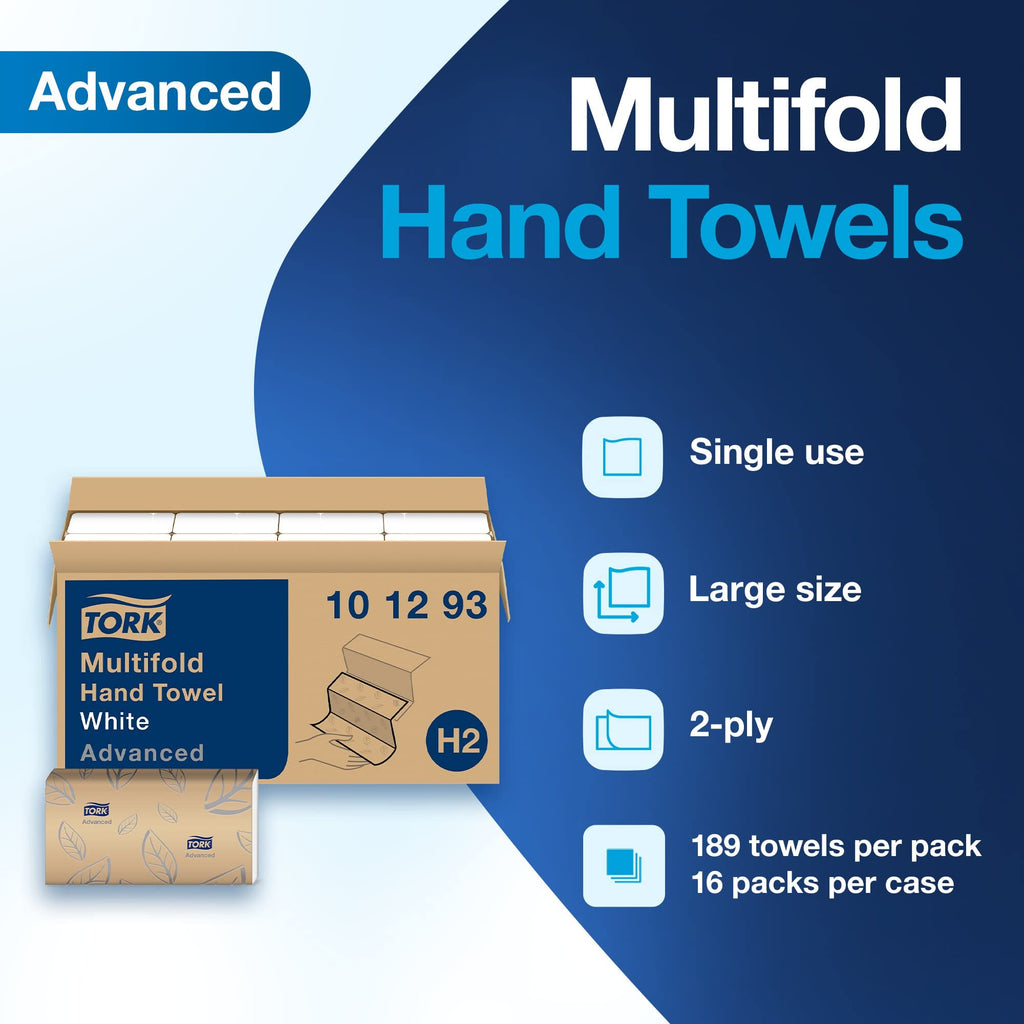Xpress Soft Multifold Hand Towel White, 16 Packs x 189 Towels, 101293