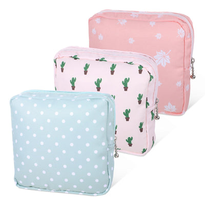 3 Pcs Sanitary Napkin Storage Bag, Portable Period Bags for Women Reusable Pad Bag for Period Feminine Product Bags