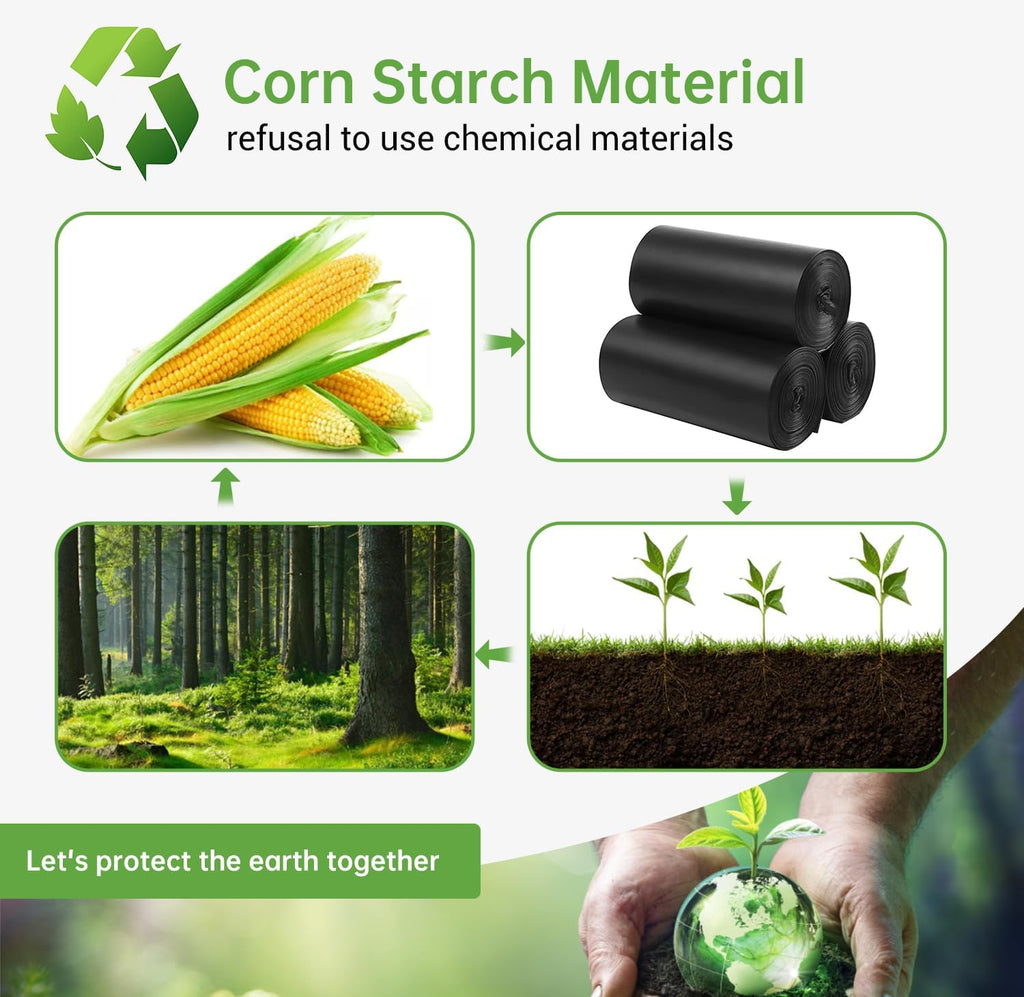 50 portable toilet bags for camping, 8 Gallon 1.3 Mil Thickened Compostable Toilet Replacement Bags for Portable