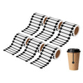 3000pcs 6Rolls Total Tamper Evident 2.8x0.5 Tamper Shipping Black