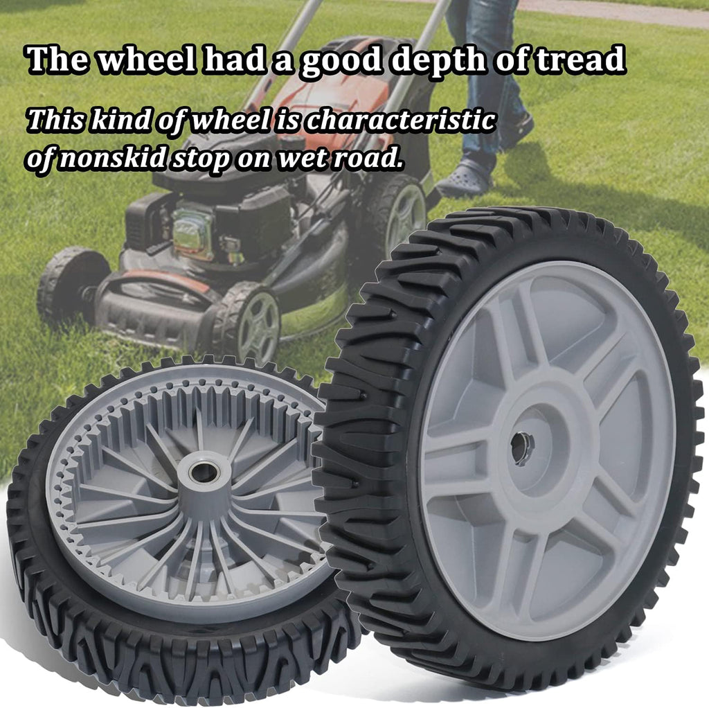 193912X460 Lawn Mower Wheel 2 Pcs 8" Push Mower Front Drive Wheels | 8" Push Lawn Mower Front Wheels Replace for Hu