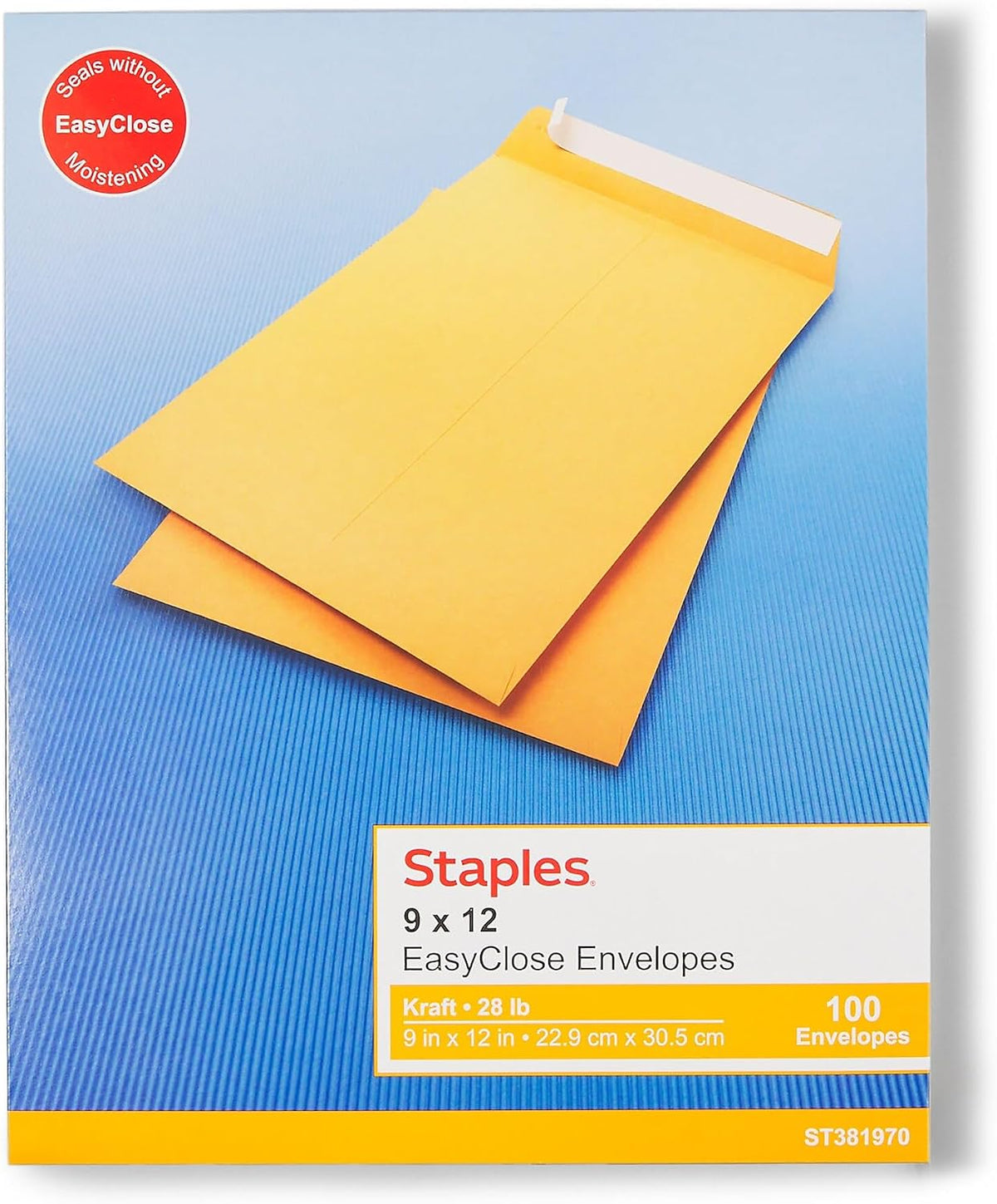 9x12 QuickStrip EasyClose Catalog Envelopes, Brown Kraft, 100ct