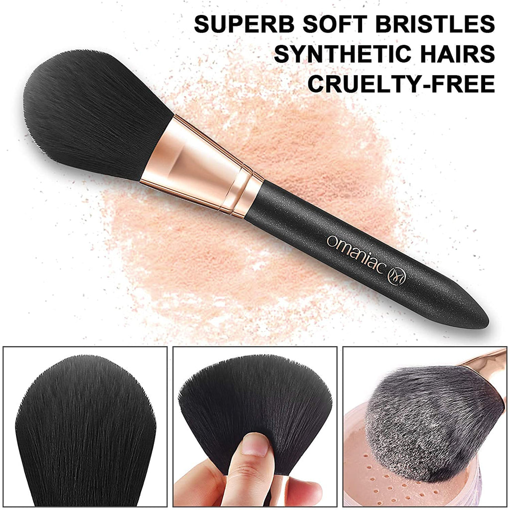 Makeup Brush Set Professional, 12 Pearlescent Wood Handle Makeup Brushes, Premium Cruelty-Free Synthetic Fiber Hair
