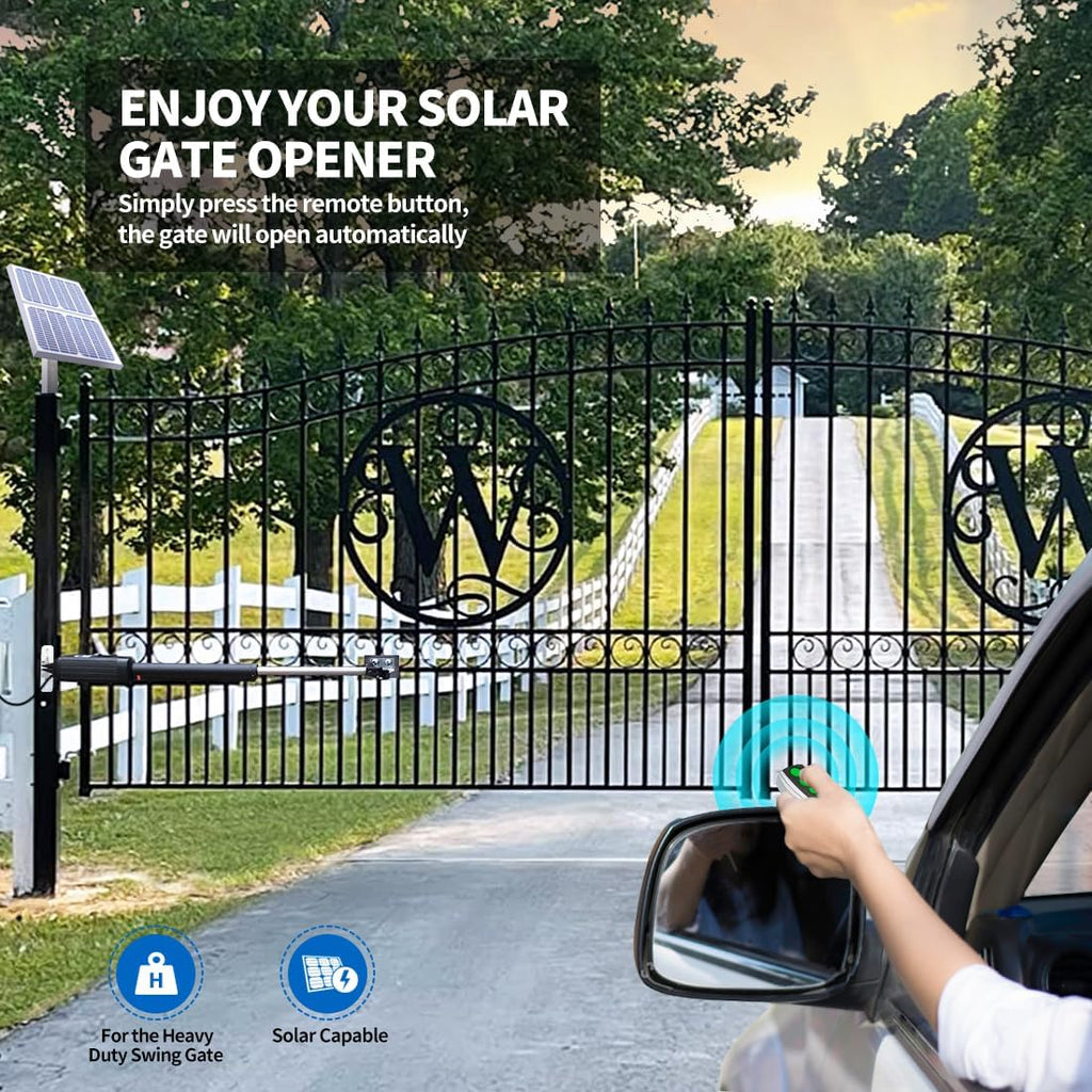 AD8S Solar Dual Swing Gate Opener Heavy Duty
