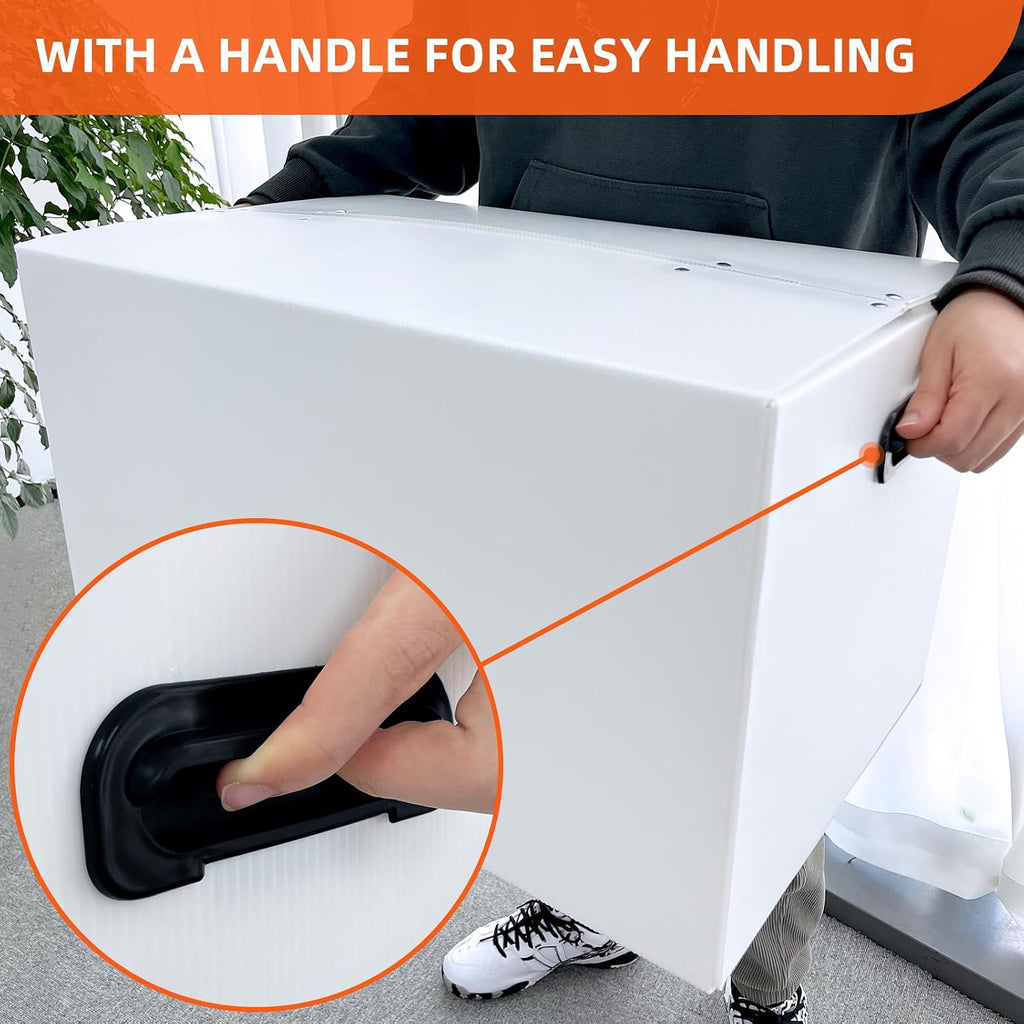 plastic storage bins with lids containers,38qt(15.8"x11.8"x11.8") 6pack,collapsible moving boxes with handles