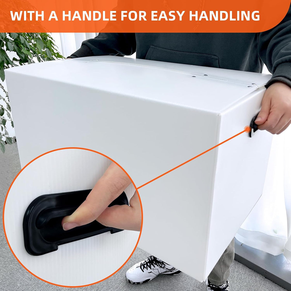 plastic storage bins with lids containers,38qt(15.8"x11.8"x11.8") 6pack,collapsible moving boxes with handles