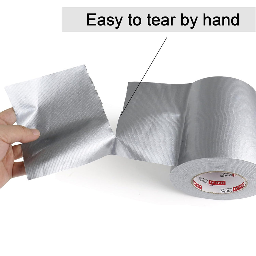 Duct Tape 6" Wide, 6 inch Wide Duct Tape Heavy Duty Waterproof 55 Yards (164 ft) Silver, UV Resistant for Crafts