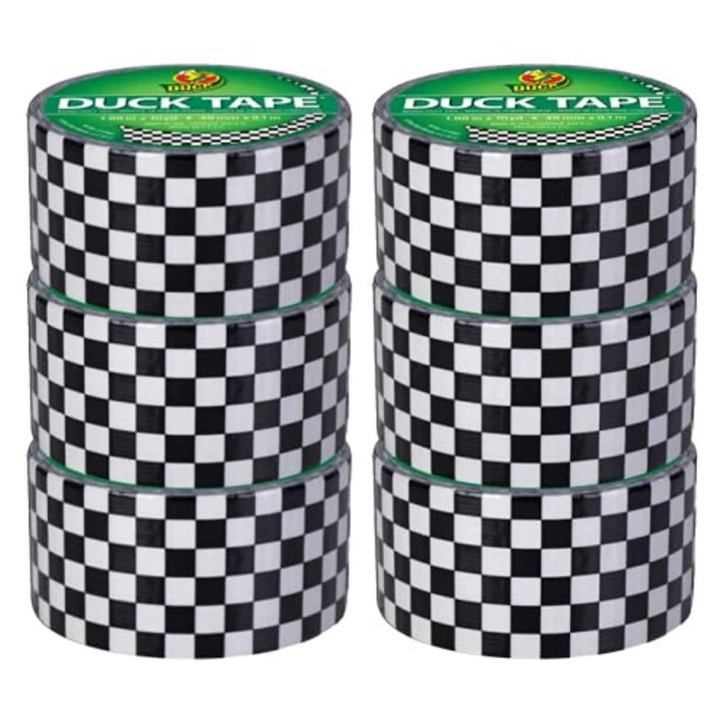 Brand Duck Printed Duct Tape, 6-Roll, Checker (280410_C)