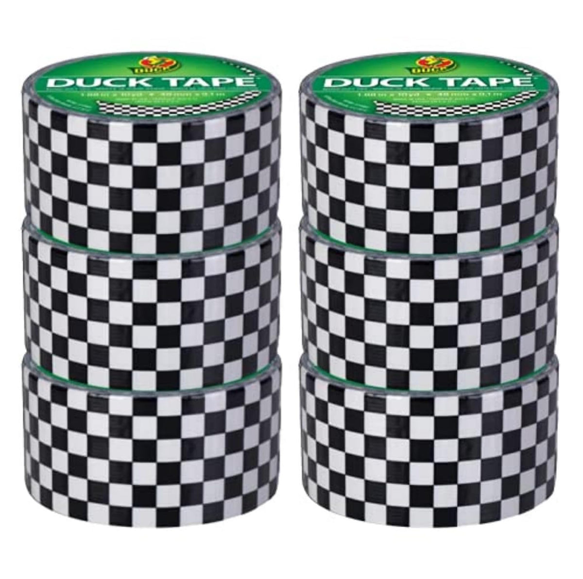 Brand Duck Printed Duct Tape, 6-Roll, Checker (280410_C)