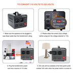2000W Step Up/Down EU Voltage Transformer Converter 110V to 220V