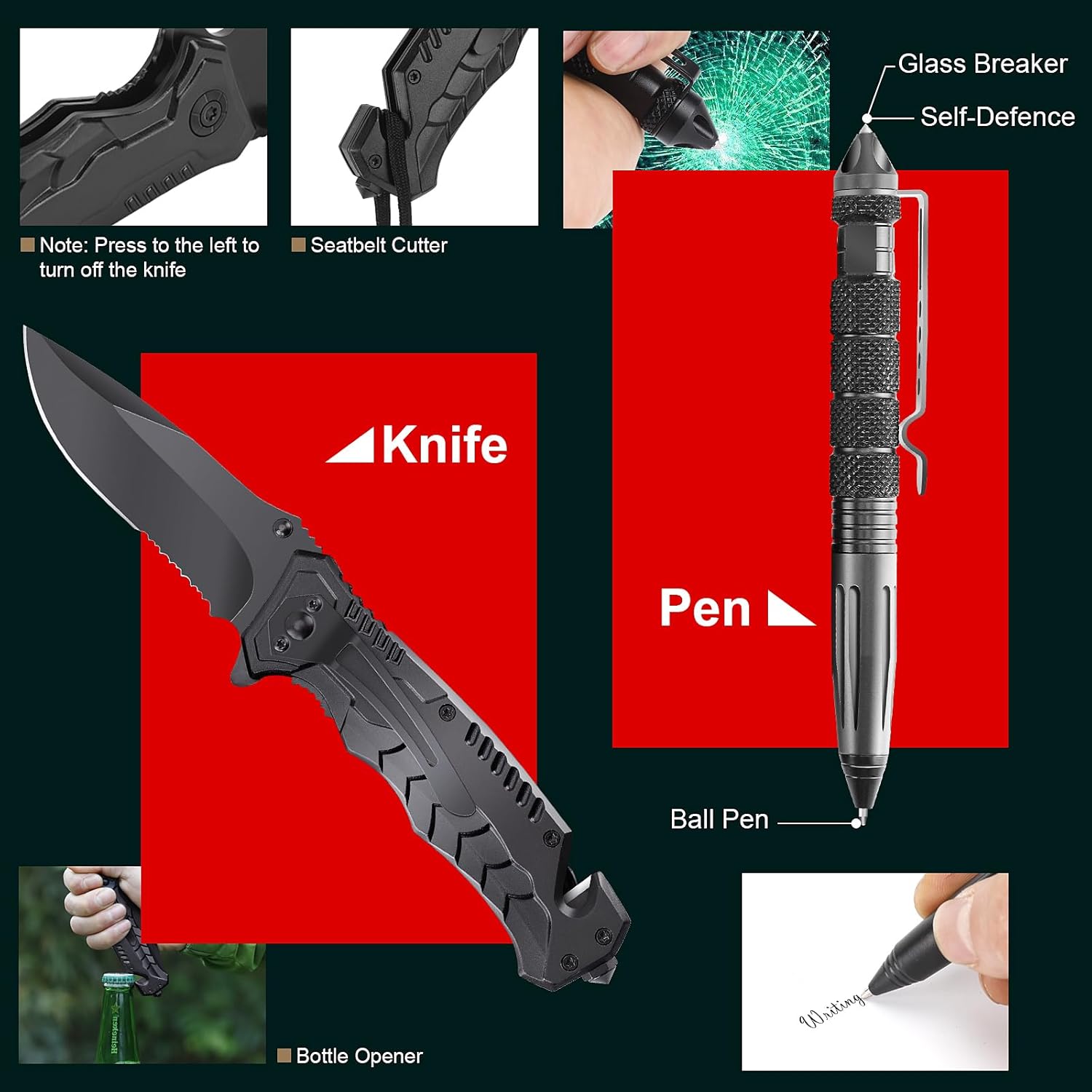 Survival Kits, Survival Gear and Equipment 116-in-1, Emergency Kit with First Aid Kit, Tactical Pen, Fishing Kit