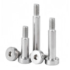 NACX M4 Hex Socket Shoulder Bolts, 5mm Shoulder Dia 6mm Shoulder Length, 304 Stainless Steel, 15Pcs, Silver, C935-939