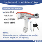 Getfarway Ignition Switch Lock Cylinder w/2 Keys Compatible with Toyota