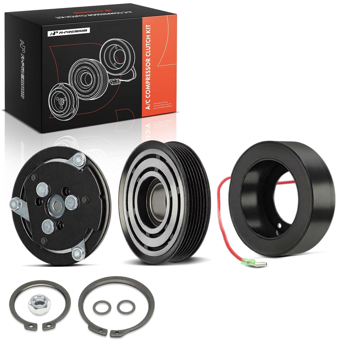 A-Premium Air Conditioner AC Compressor Clutch Kit Compatible with Jeep