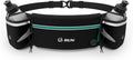 Hydration Running Belt with 2x10oz Bottles - Water Belts for Woman and Men - iPhone Belt for Any Phone Size - Fuel