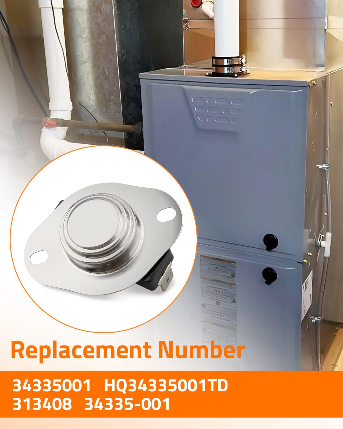 L210-20F Furance Temperature Limit Switch Fit for ICP Heil Tempstar, Replace 34335001 313408 34335001 HQ34335001TD 34335-001