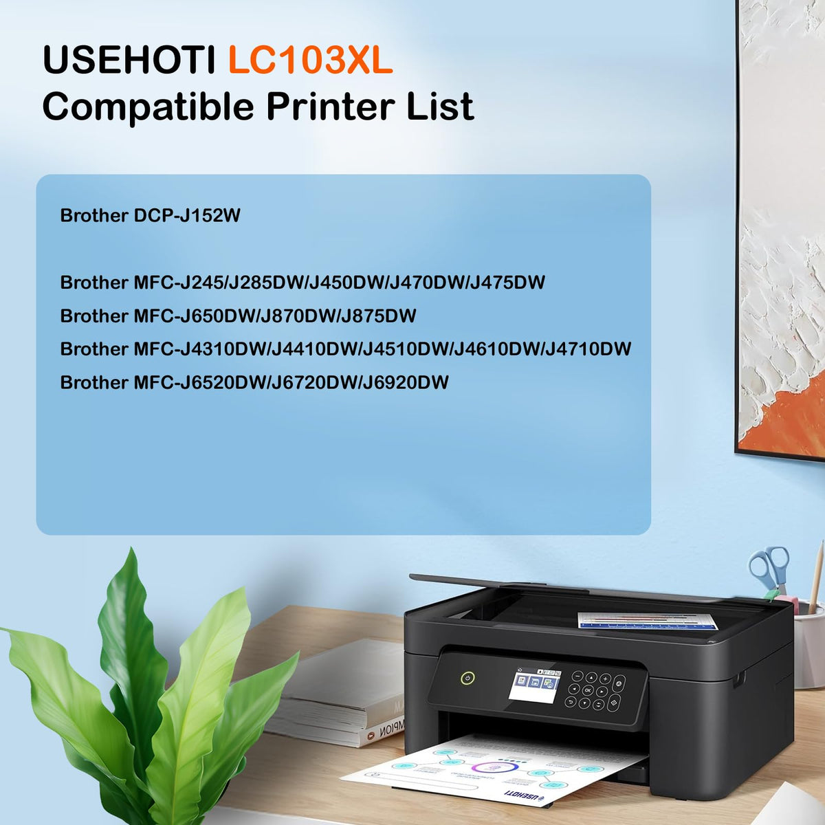 LC103XL Ink Cartridges Compatible for Brother LC103, 4-Pack