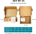 Shipping Boxes 9x6x2 inches Set of 25, Small Mailing Boxes Brown Cardboard Corrugated Mailer Boxes for Mailing Small