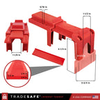 Adjustable Ball Valve Lockout, 1/2 to 4-1/4 inch Pipe Dia, 2 Pack
