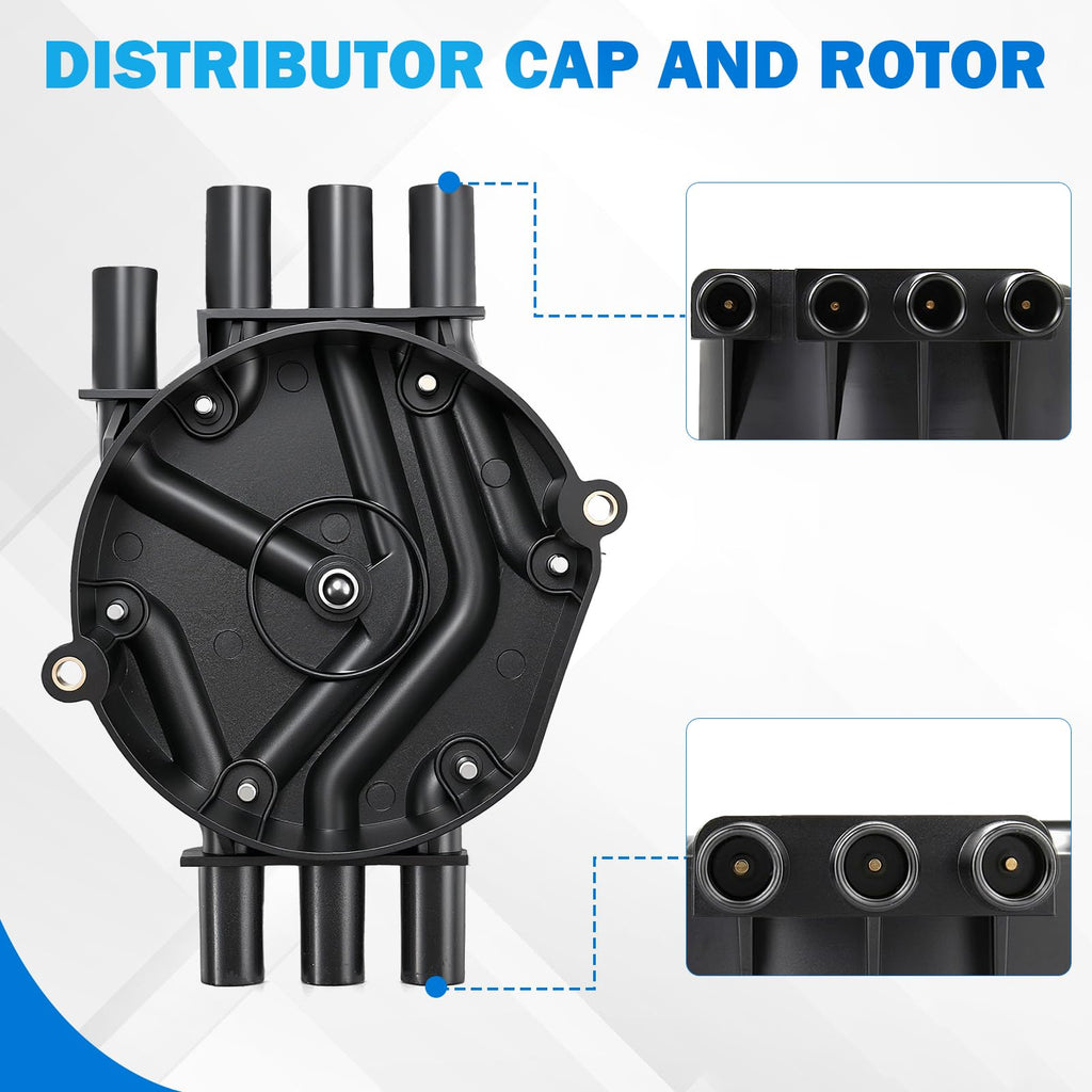 Ignition Distributor Cap and Rotor Kit for Chevy GMC 4.3L V6 Vortec