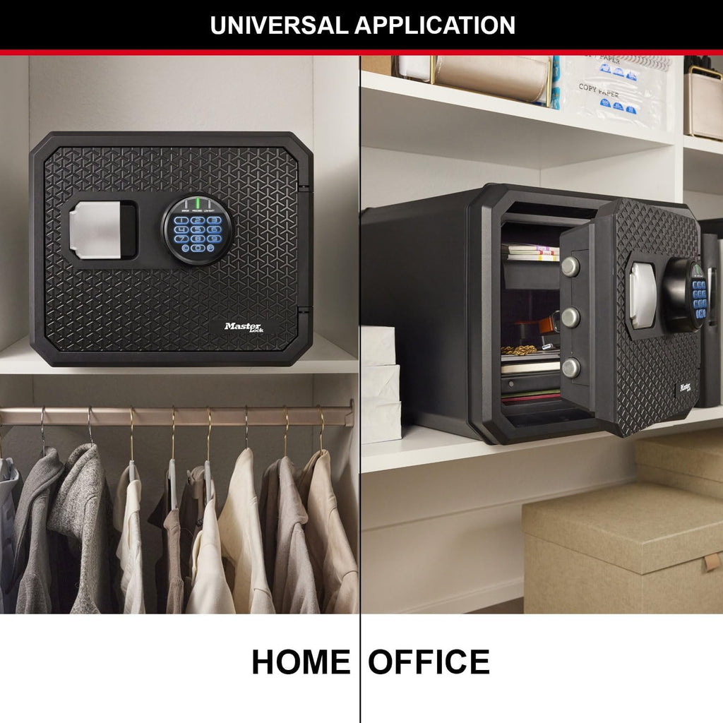 Certified Fireproof and Waterproof Safe, 23L, 417 x 348 x 478 mm, Digital Combination with Backlit Keypad