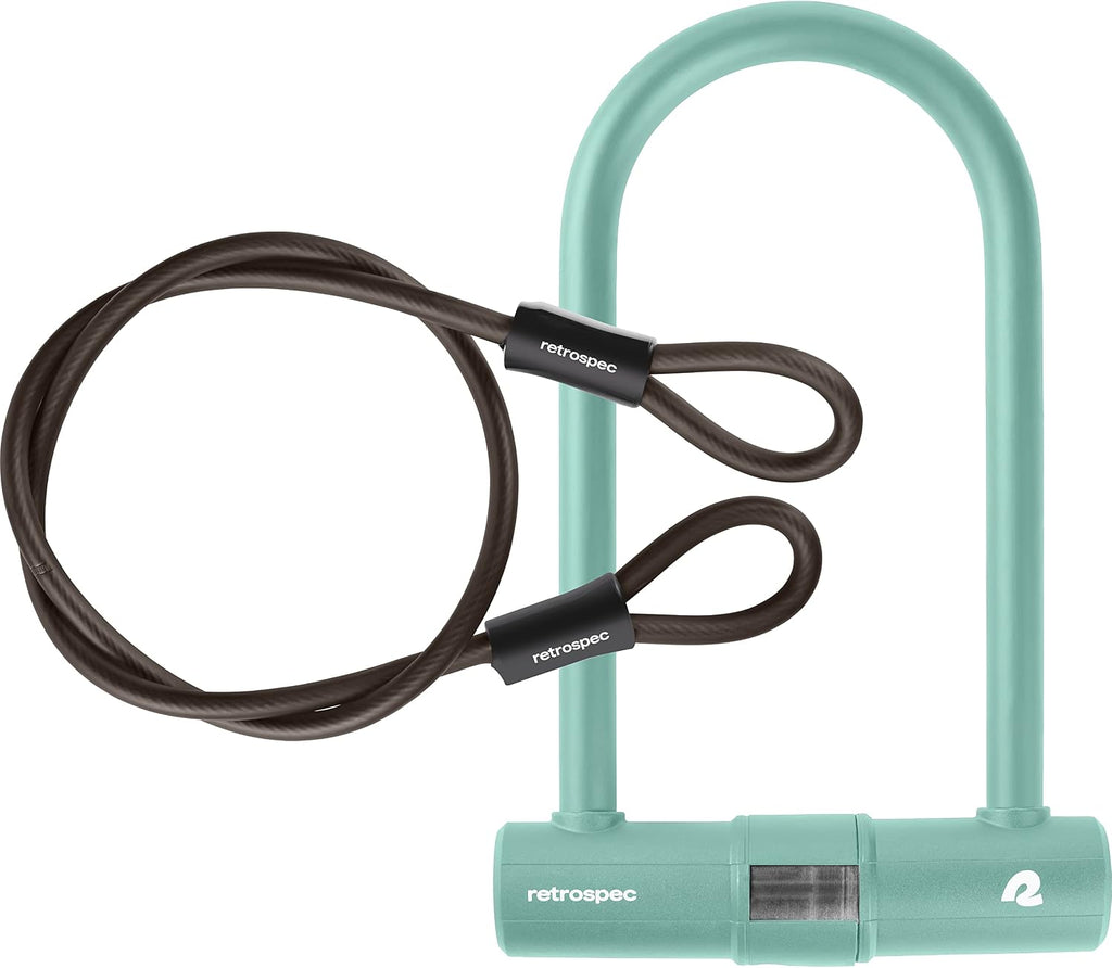 Lookout U-Lock Bike Lock with 4Ft Security Cable, Heavy Duty Anti-Theft Bicycle Lock with 14mm Shackle, Pick