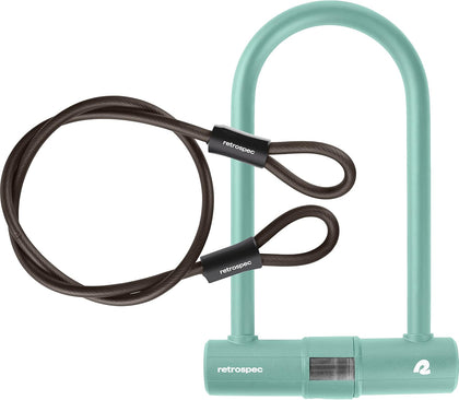 Lookout U-Lock Bike Lock with 4Ft Security Cable, Heavy Duty Anti-Theft Bicycle Lock with 14mm Shackle, Pick