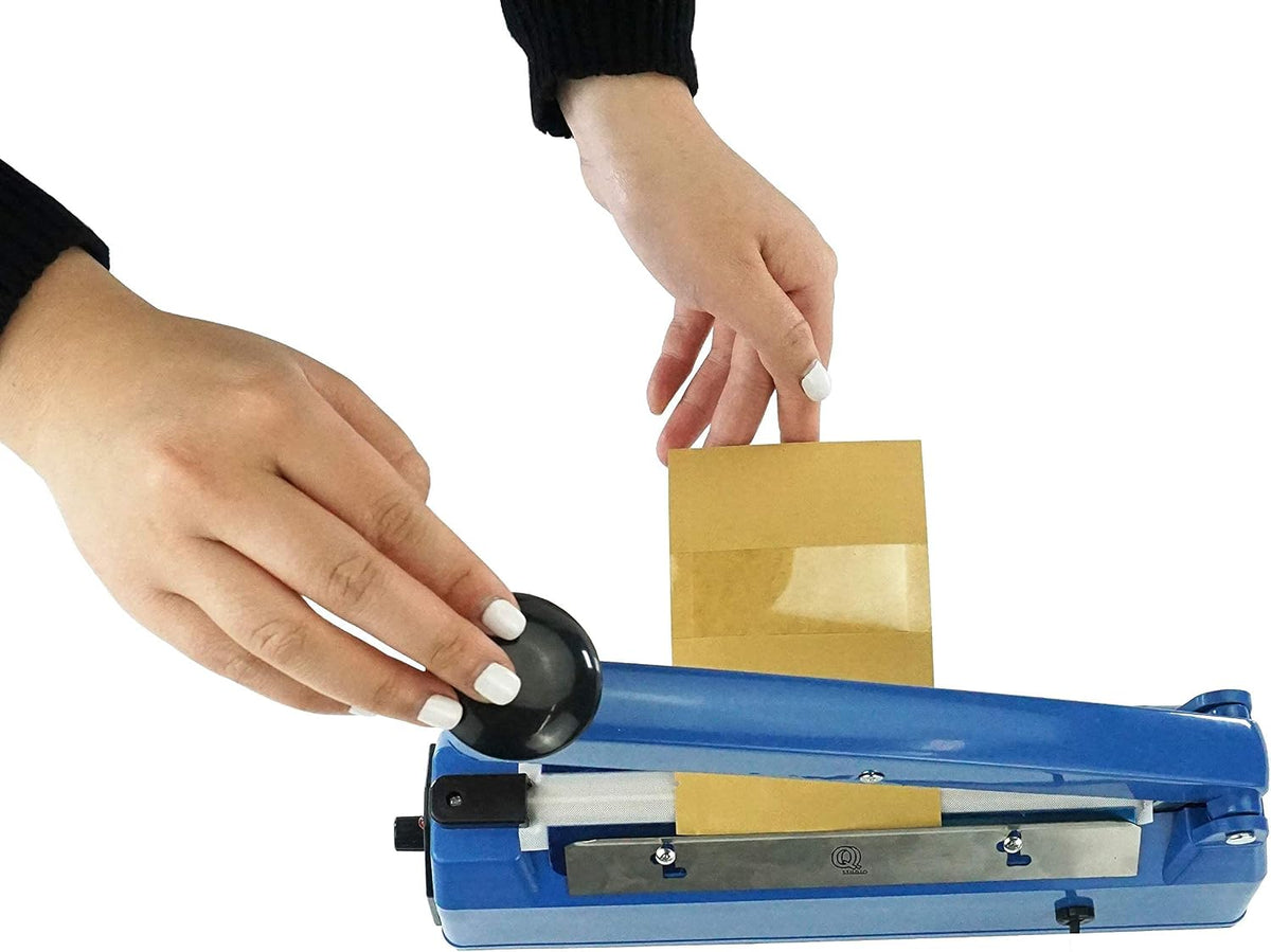 8" Impulse Heat Bag Sealer Mylar Poly Kraft Sealing Machine with Spare Wire Replacement Kit