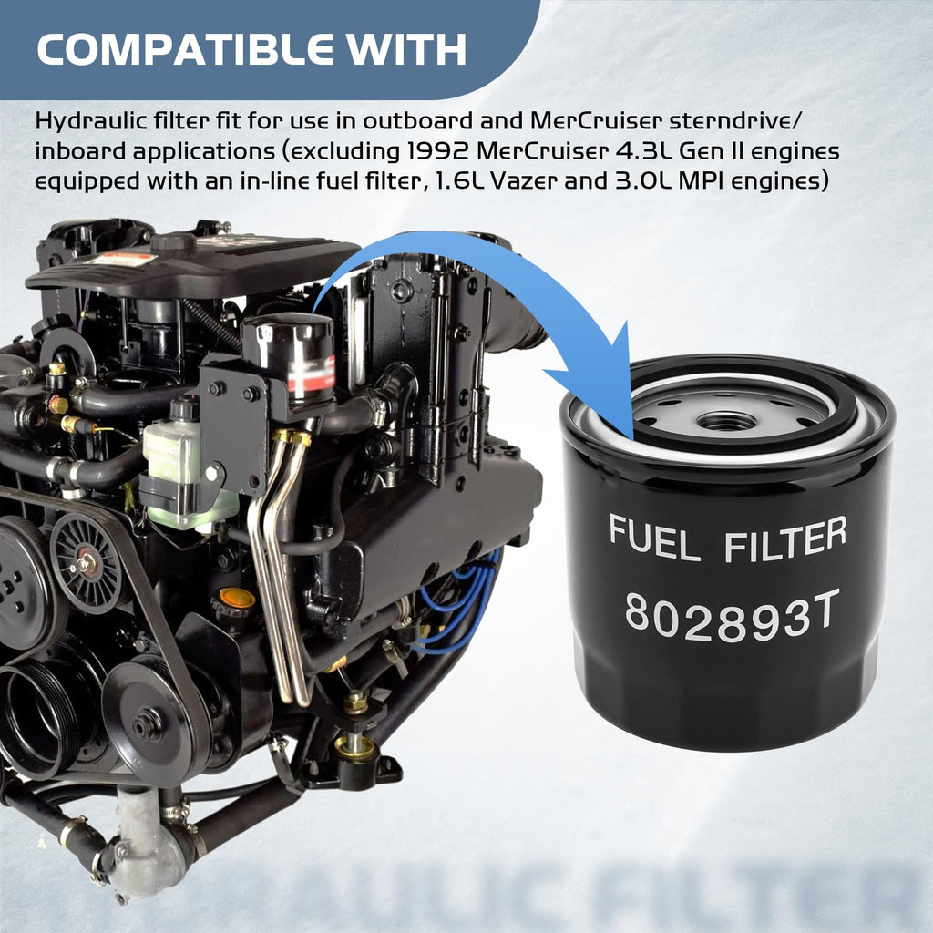 802893T Water Separating Fuel Filter Fit for Mercury Fuel Filter System