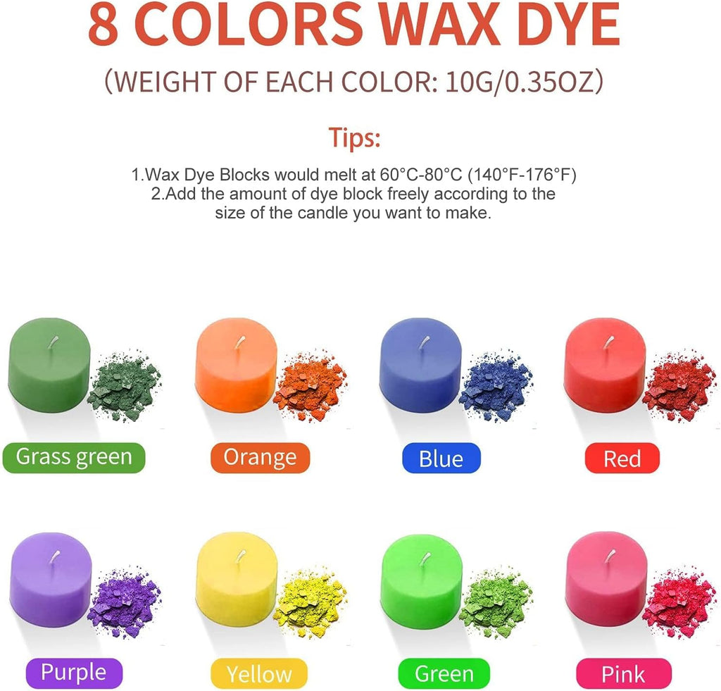 Candle Making Kit,Candle Making Supplies Include 2.12lb Soy Wax for Candle Making,Candle Wax Dyes,Candle Wicks