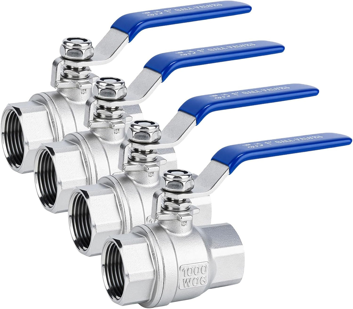 1 inch Ball Valve 4 Pack Full Port Female NPT Thread Shut Off Valve