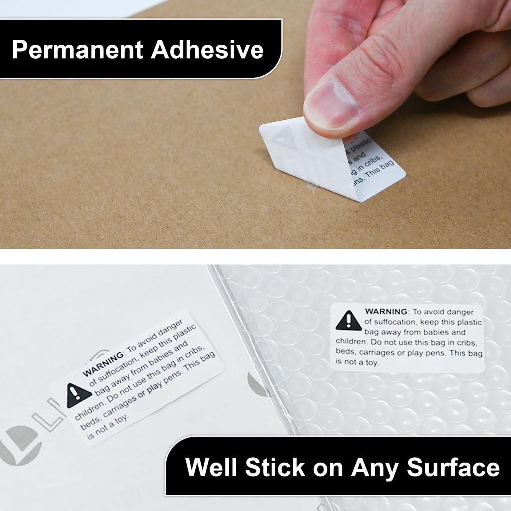 Suffocation Warning Labels 2" x 1", 1000 Labels per Roll