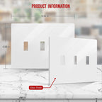ENERLITES Screwless Triple Toggle Light Switch Wall Plate Cover, White