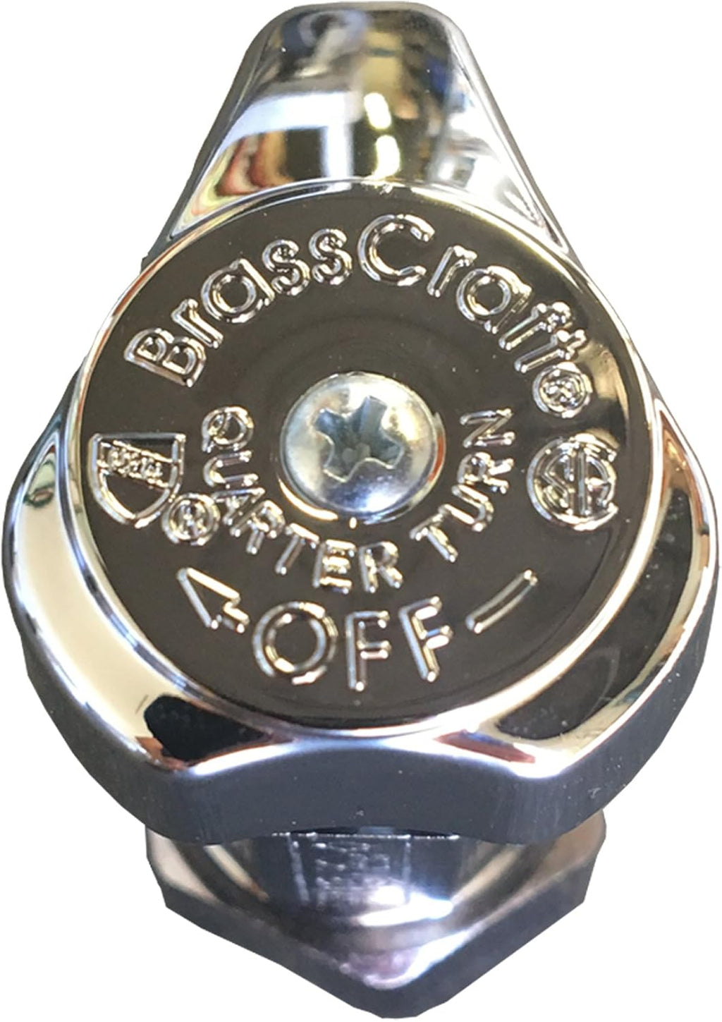 (4-Pack) BrassCraft G2CR19L1X 1/2-in Nominal Comp x 3/8-in OD Outlet Chrome Plated Brass 1/4-Turn Angle Stop Valve