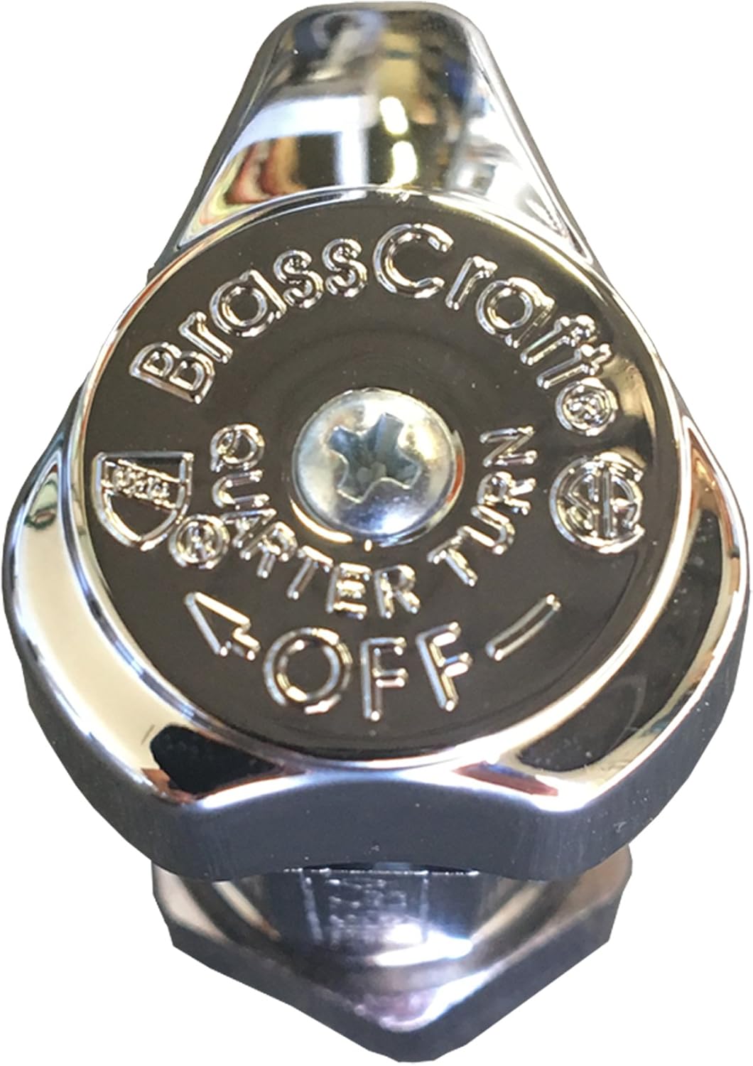 (4-Pack) BrassCraft G2CR19L1X 1/2-in Nominal Comp x 3/8-in OD Outlet Chrome Plated Brass 1/4-Turn Angle Stop Valve