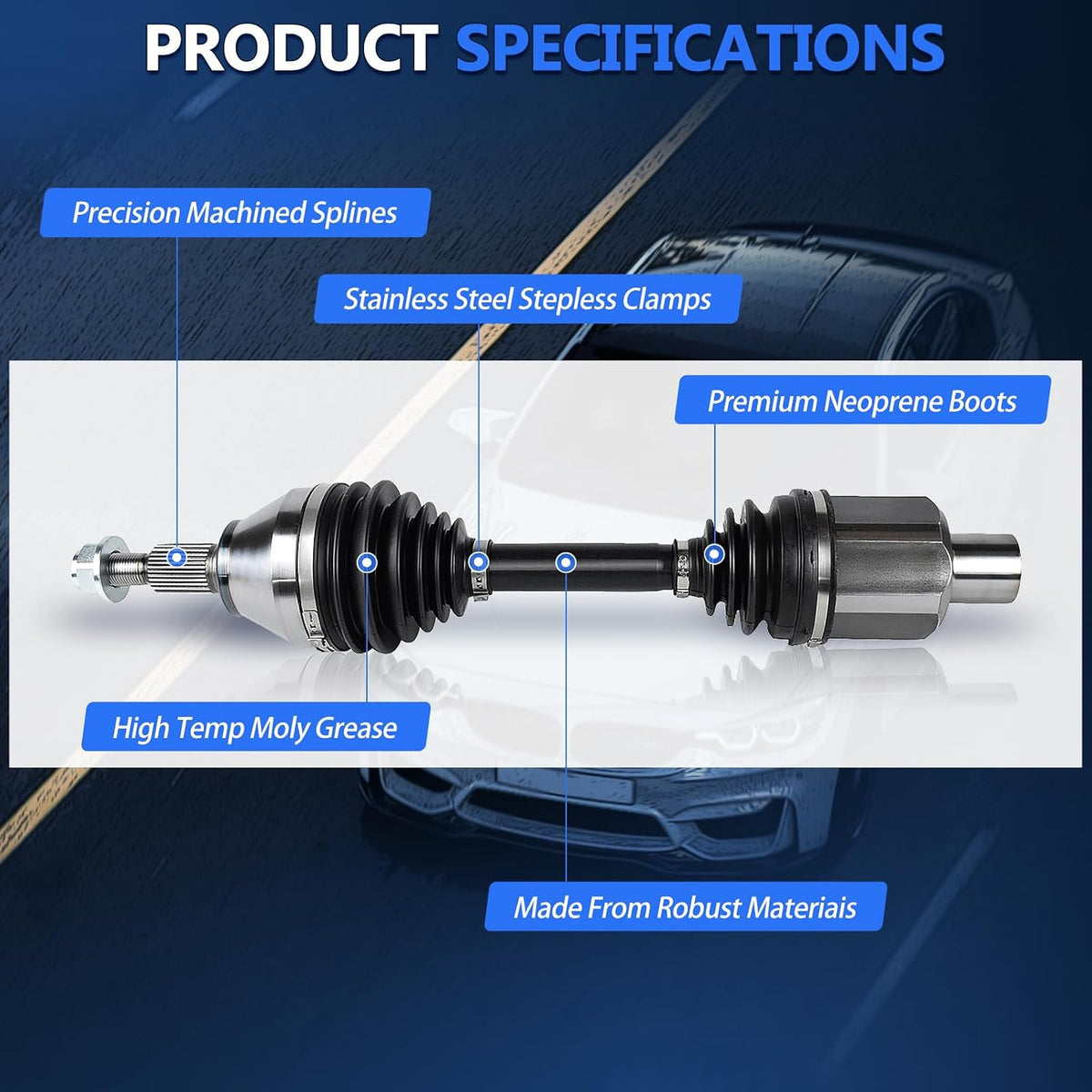 Maxfavor CV Axle Front Pair 4WD Fit for 2012-2025 Ram 1500 CV Axles Joint