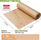 Honeycomb Packing Paper, 15" x 200 ft, Bubble Wrap Alternative