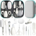 Baby Grooming Kit, Infant Safety Care Set with Hair Brush Comb Nail Clipper Nasal Aspirator,Baby Essentials Kit for