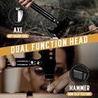 Multitool Camping Hatchet Tactical Axe with Hammer | Detachable High Carbon Steel Survival Hatchet Axe for Bushcraft