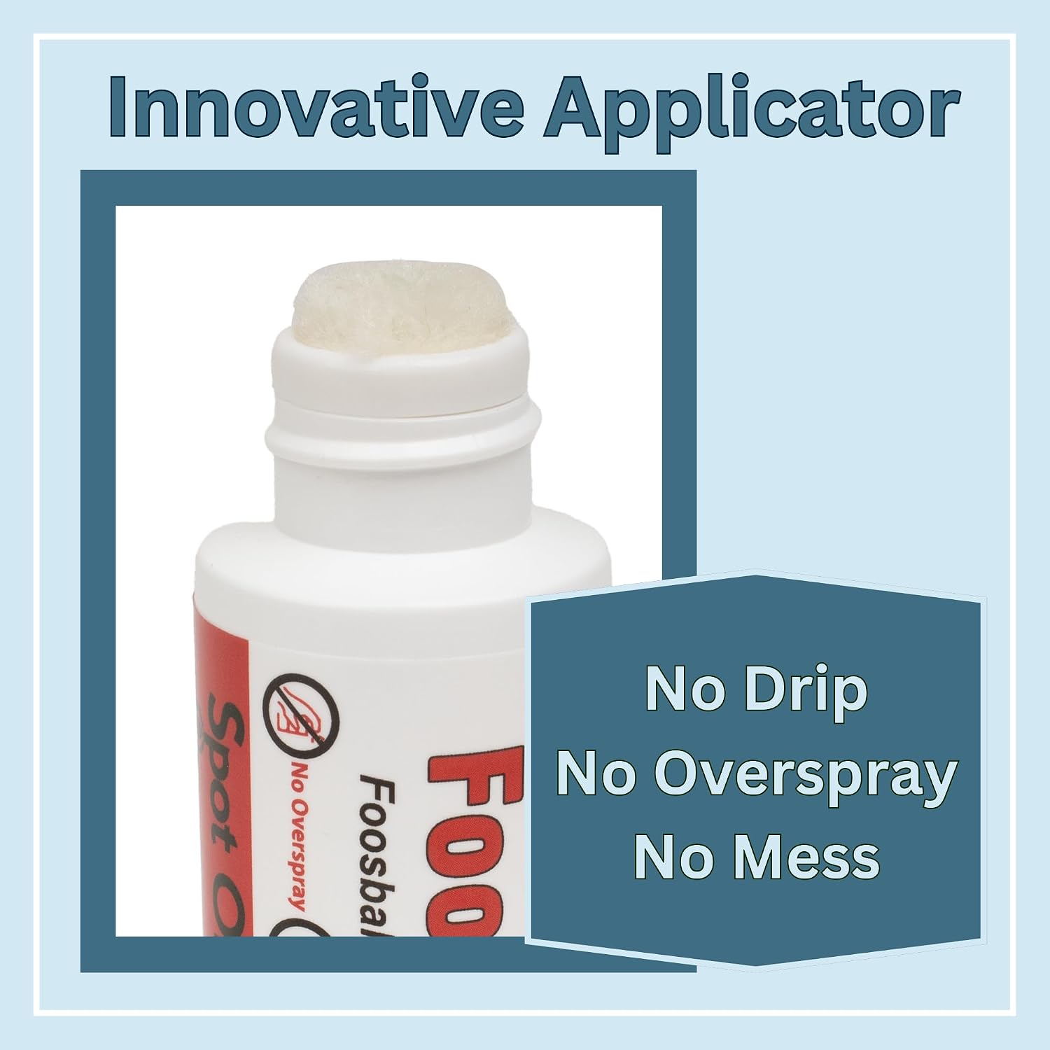FoosJuice 100% Silicone Foosball Rod Lubricant with Dauber Top Applicator - The Clean and Easy to Use Lube - Made in
