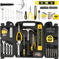 90 Piece Tool Set Home Repair Hand Tool Kit with Wrench Sets Plastic Tool Box Storage Case