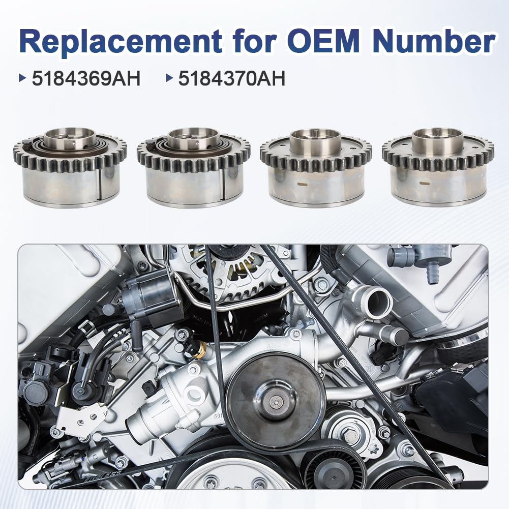 5184369AH 4Pcs Intake & Exhaust Variable Valve Timing (VVT) Sprocket