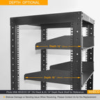 RIVECO 2U 14" Vented Rack Shelf for 19" Server Network Cabinet Black